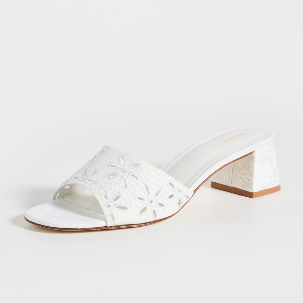 Larroude Brigitte White Sandals